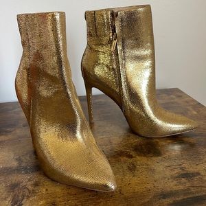 Sam Edelman Womens Wrenley Zipper Ankle Boots Goldmine 7 1/2